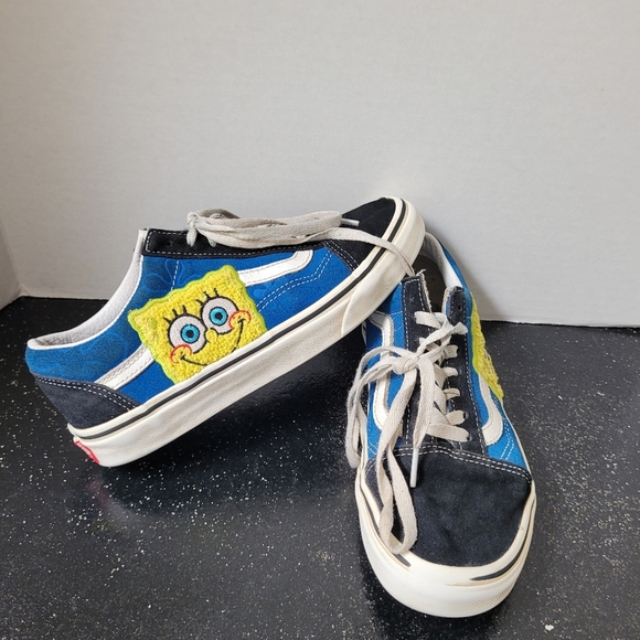 Vans Black and Blue Spongebob Sneakers - Picture 1 of 9
